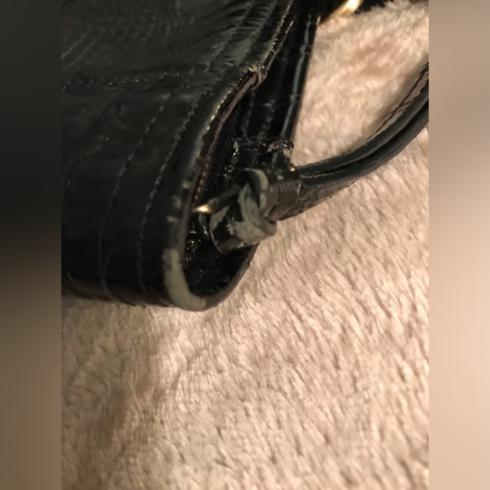 Brahmin Black Croc-Embossed Tote Bag - Picture 14 of 15